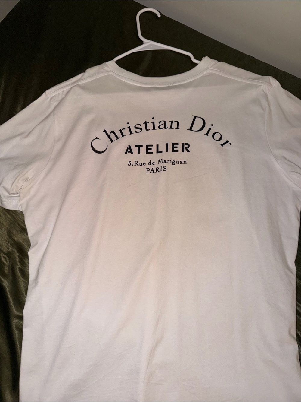 Christian Dior Atelier Back-Print White Short Sleeve Tee